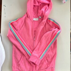 Pink sweater with a hood size 10/12